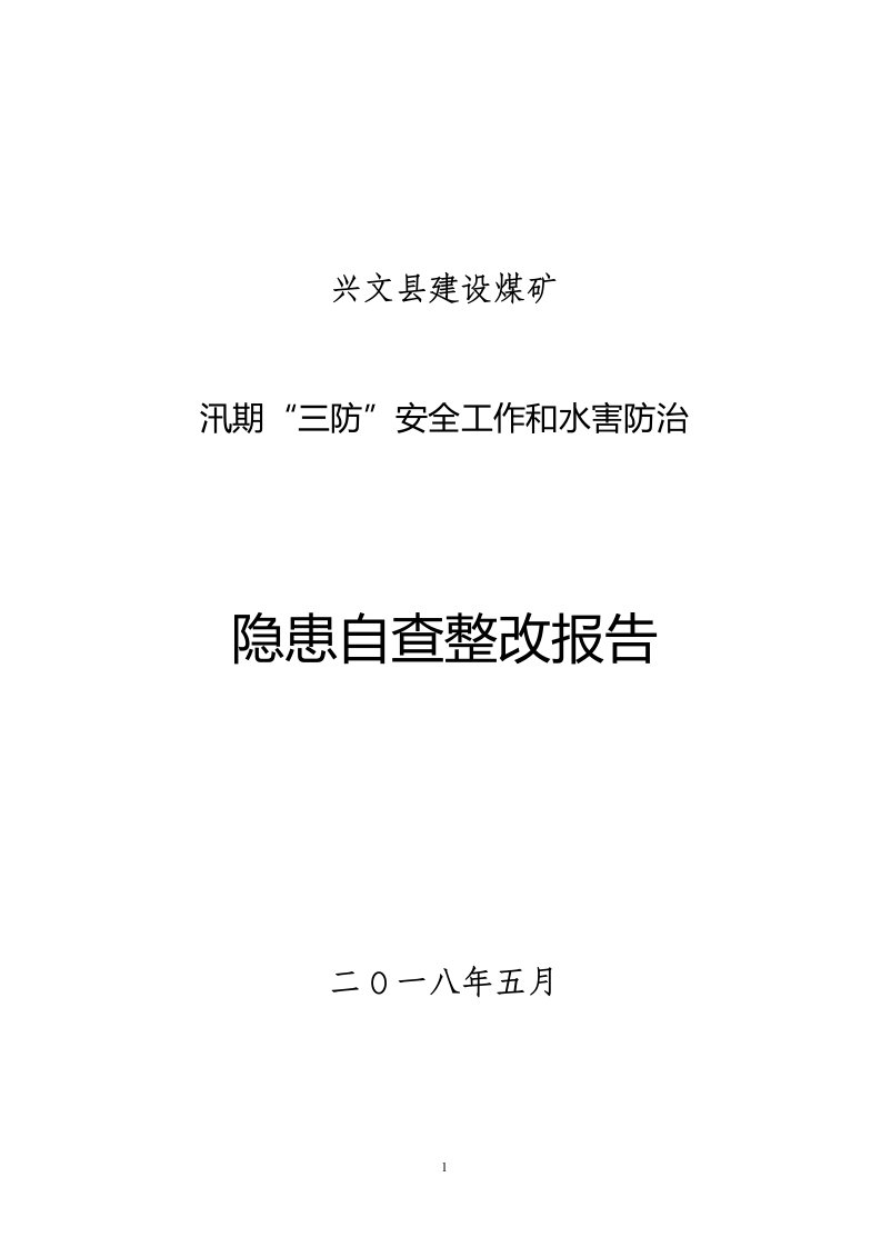 建设水害自查整改报告