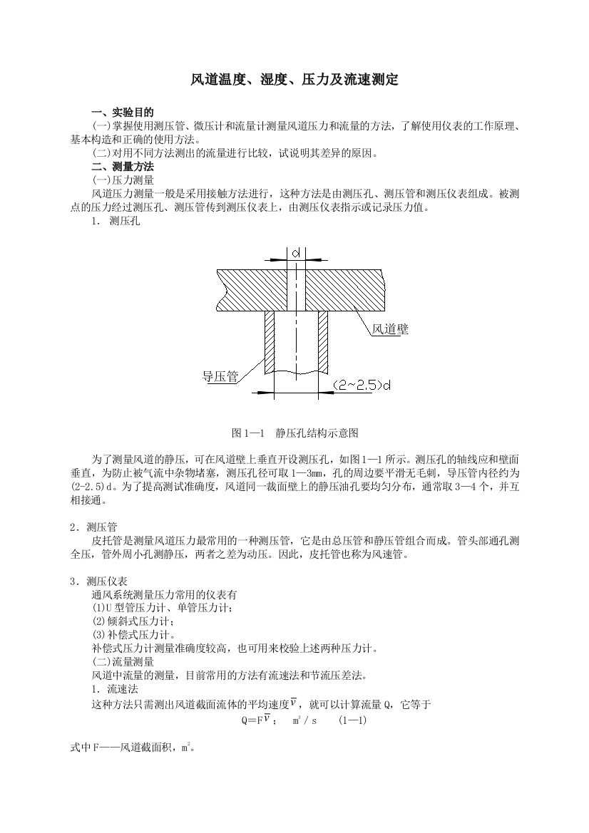 风道温度湿度压力及流速测定