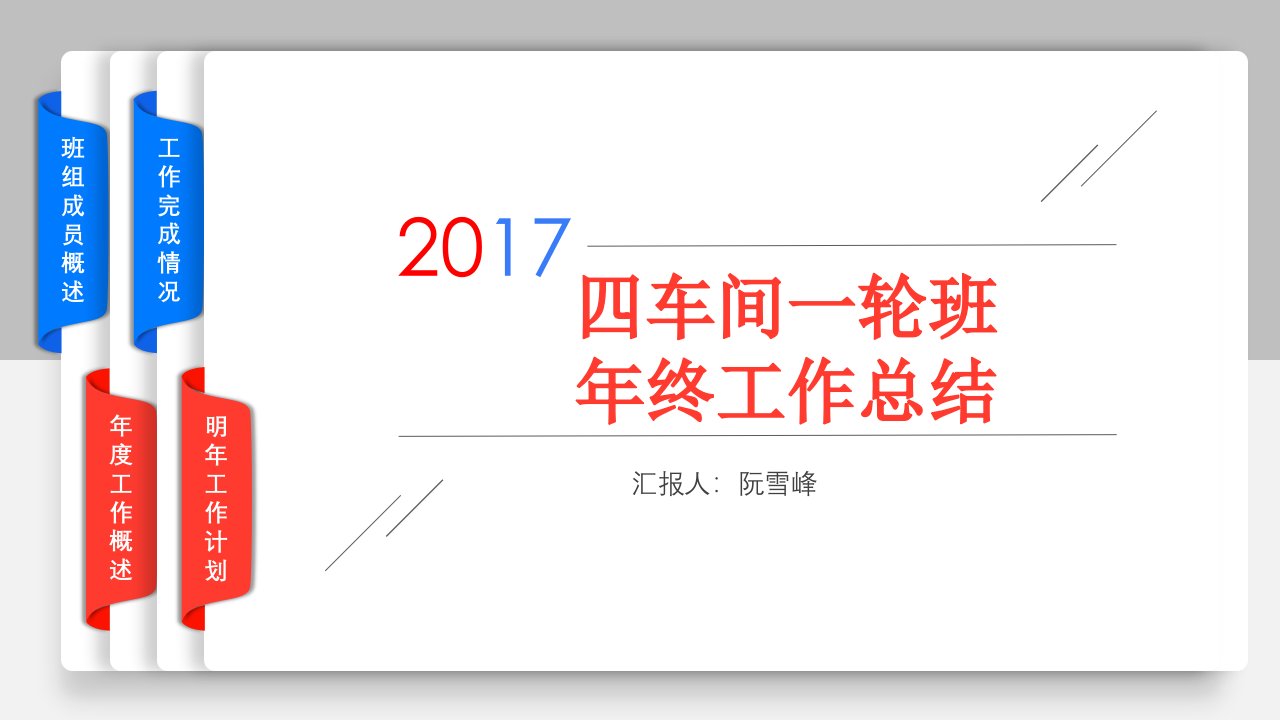 2017年终工作总结PPT