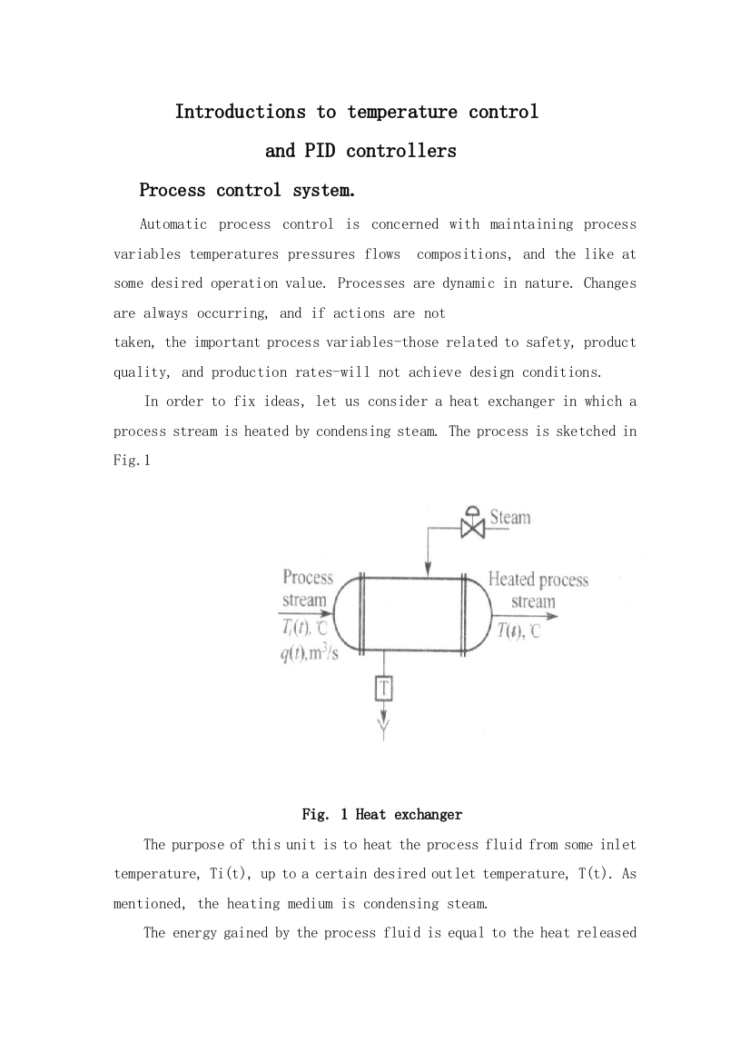 Introductions-to-temperature-control(温度控制简介和PID控制器)外文翻译