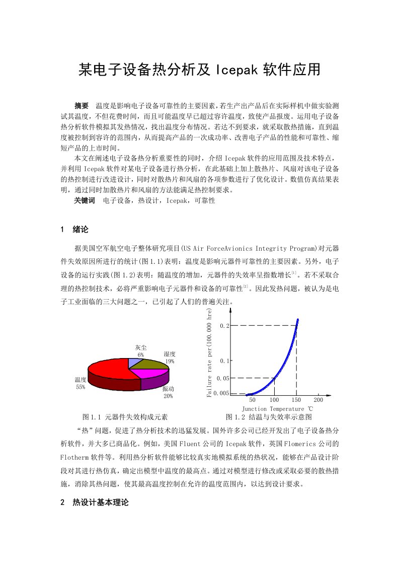 某电子设备热分析及Icepak软件应用论文