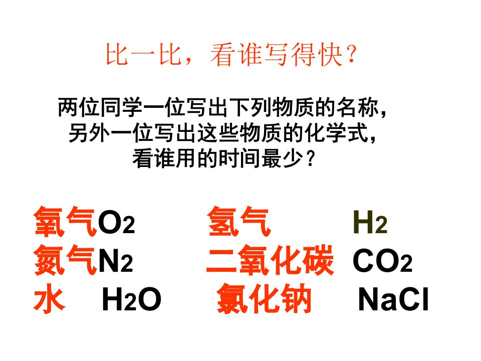 物质组成的表示方法(第一课时)