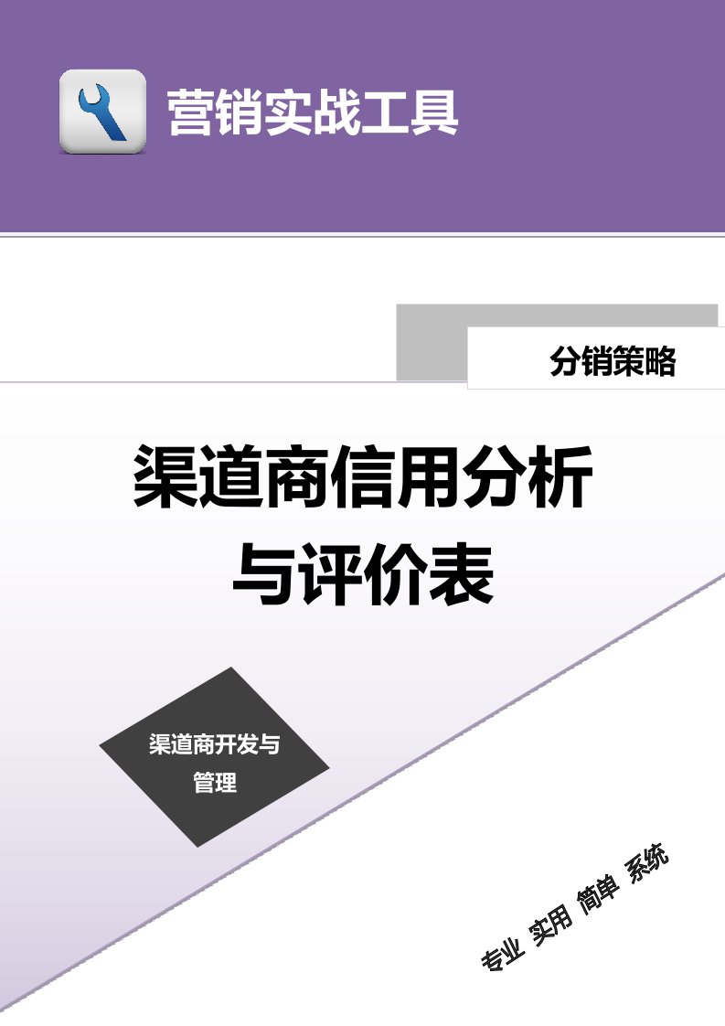 工程资料-渠道商信用分析与评价表