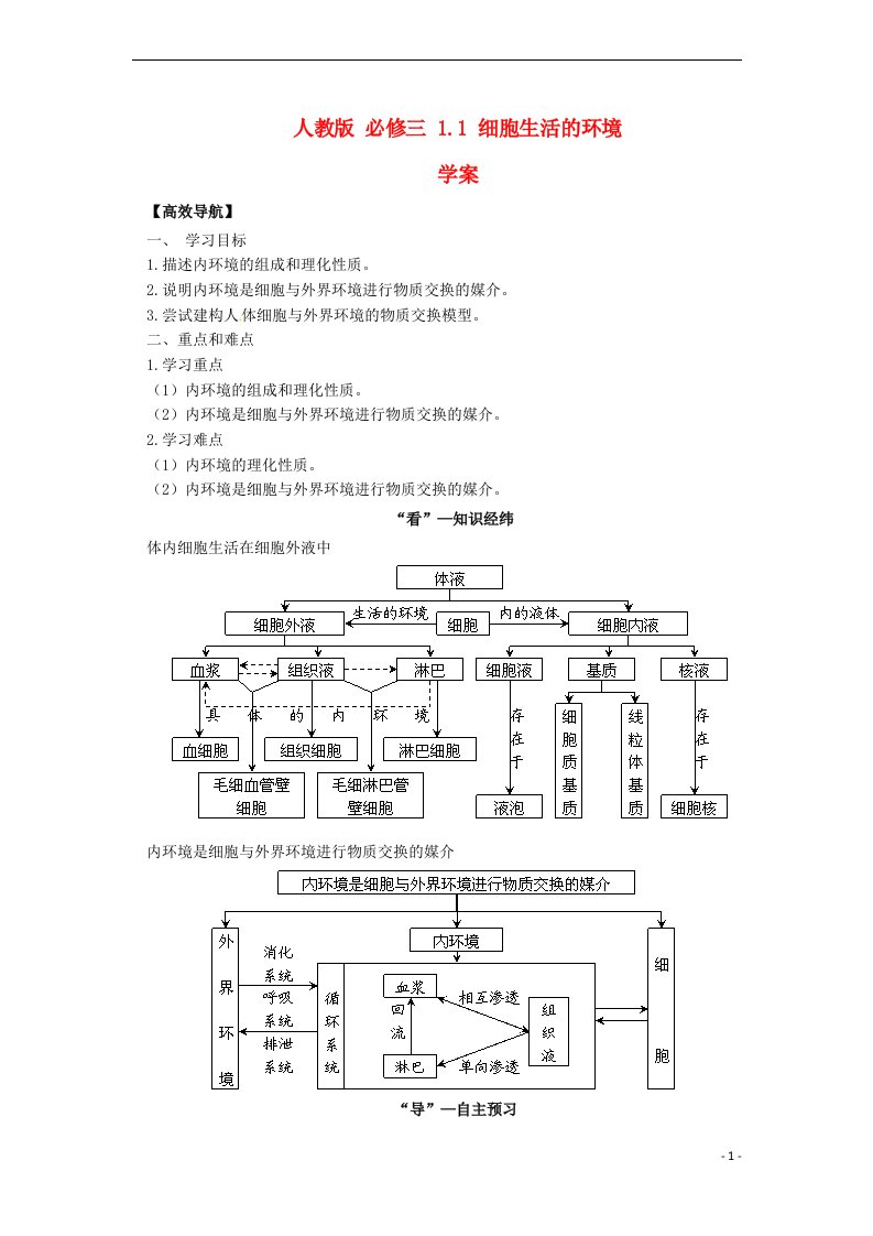 高中生物《1.1