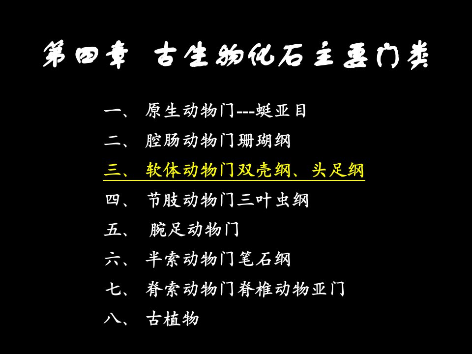 古生物的主要门类