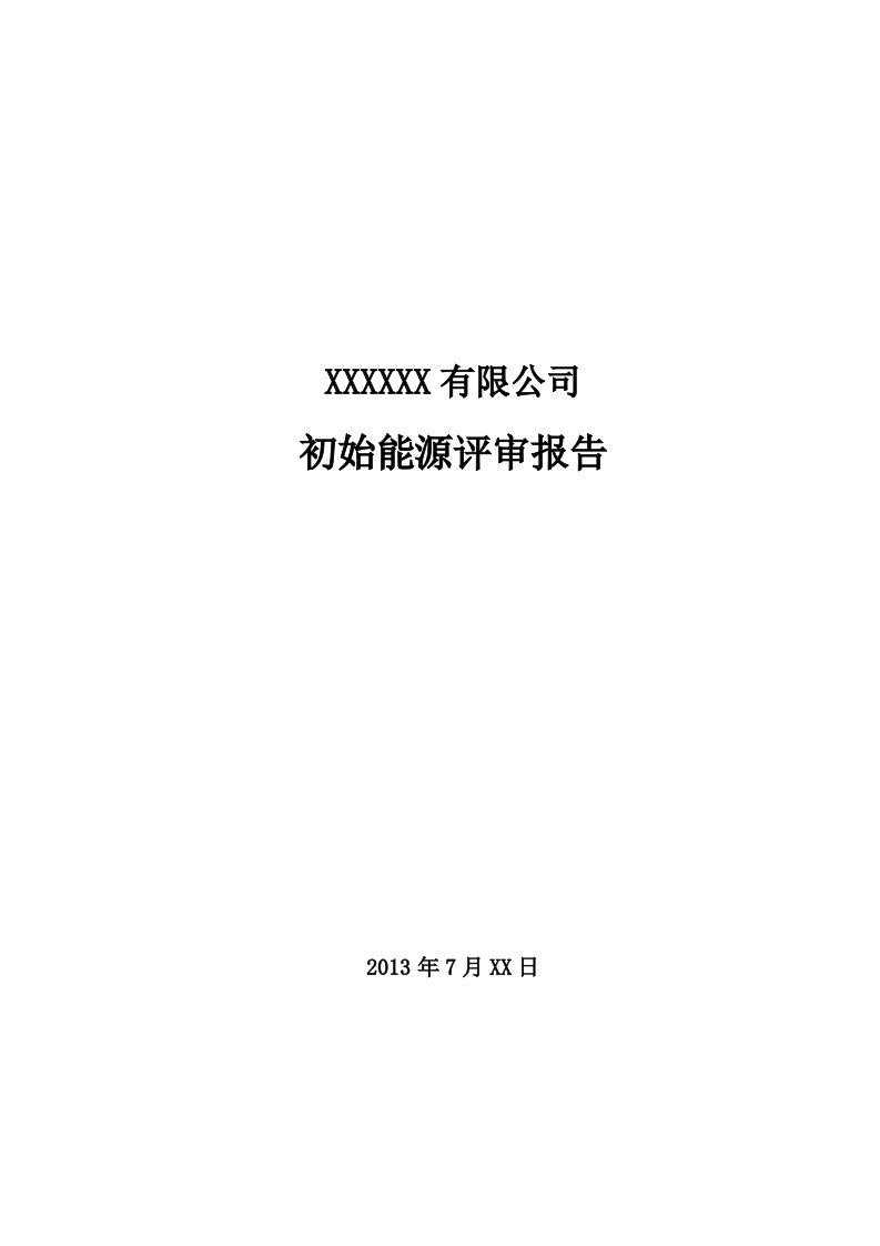 初始能源评审报告资料