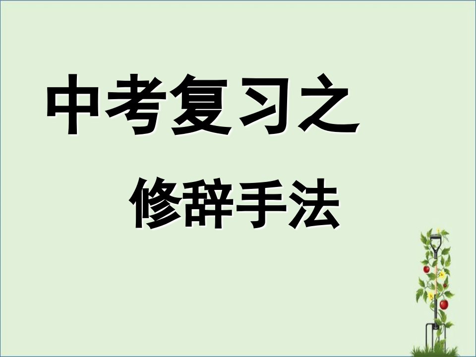 中考复习之修辞手法报告