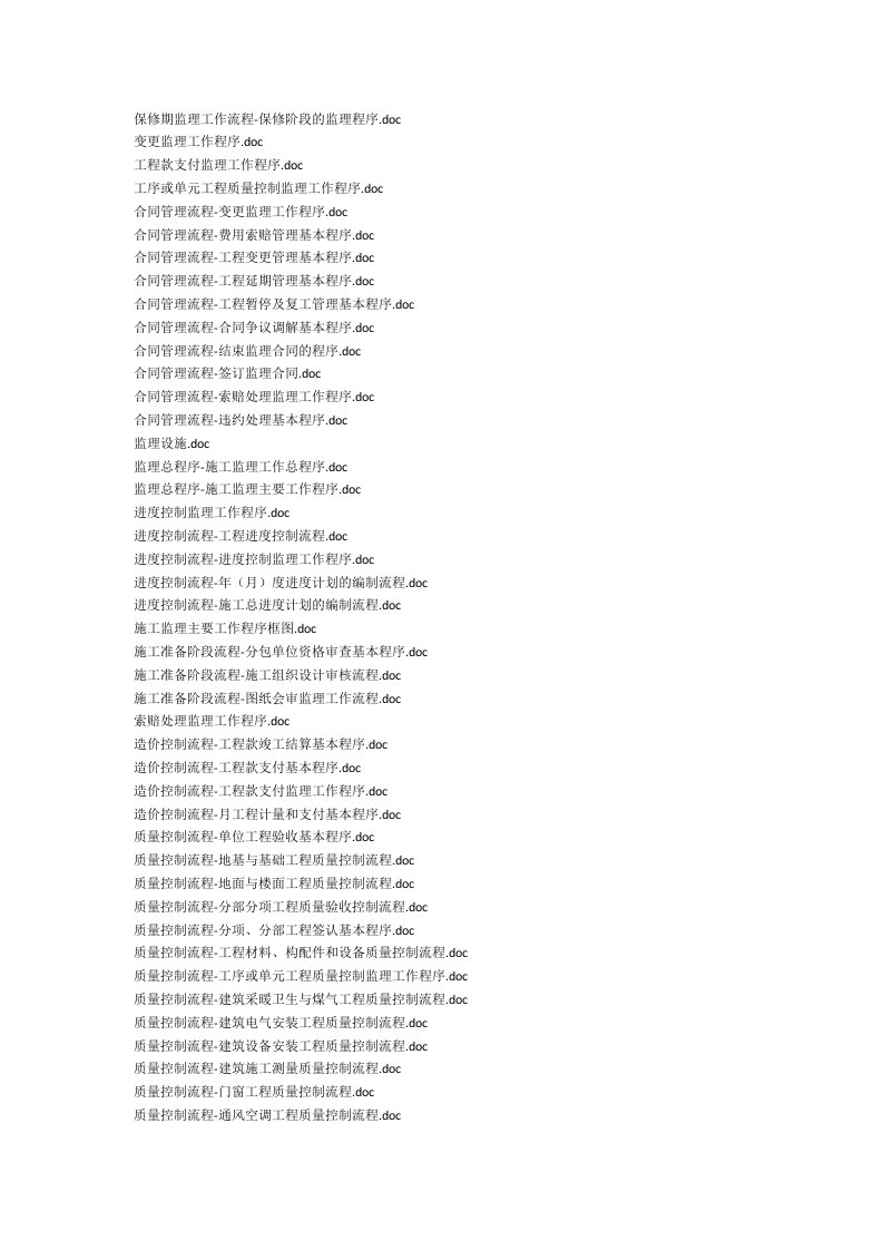 监理工作流程图全集