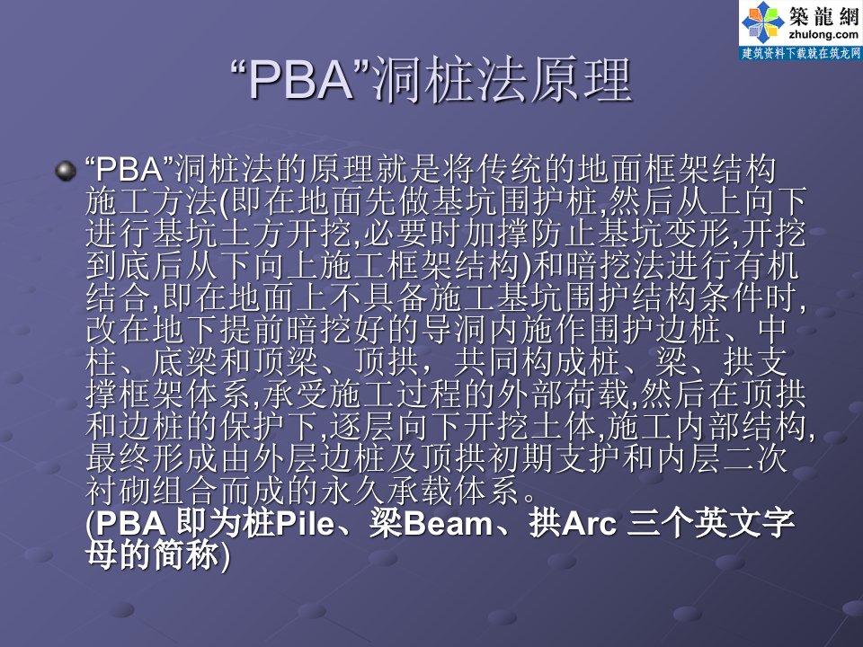 最新地铁车站暗挖施工技术pba工法PPT课件