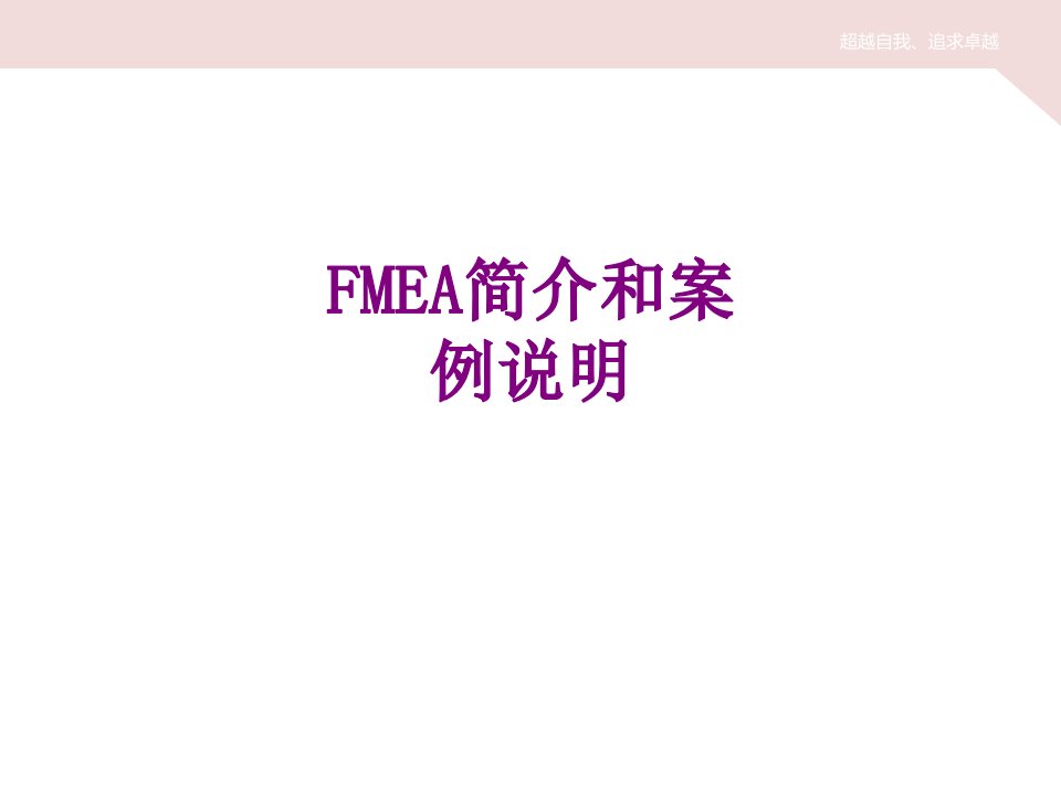 FMEA简介和案例说明-PPT课件