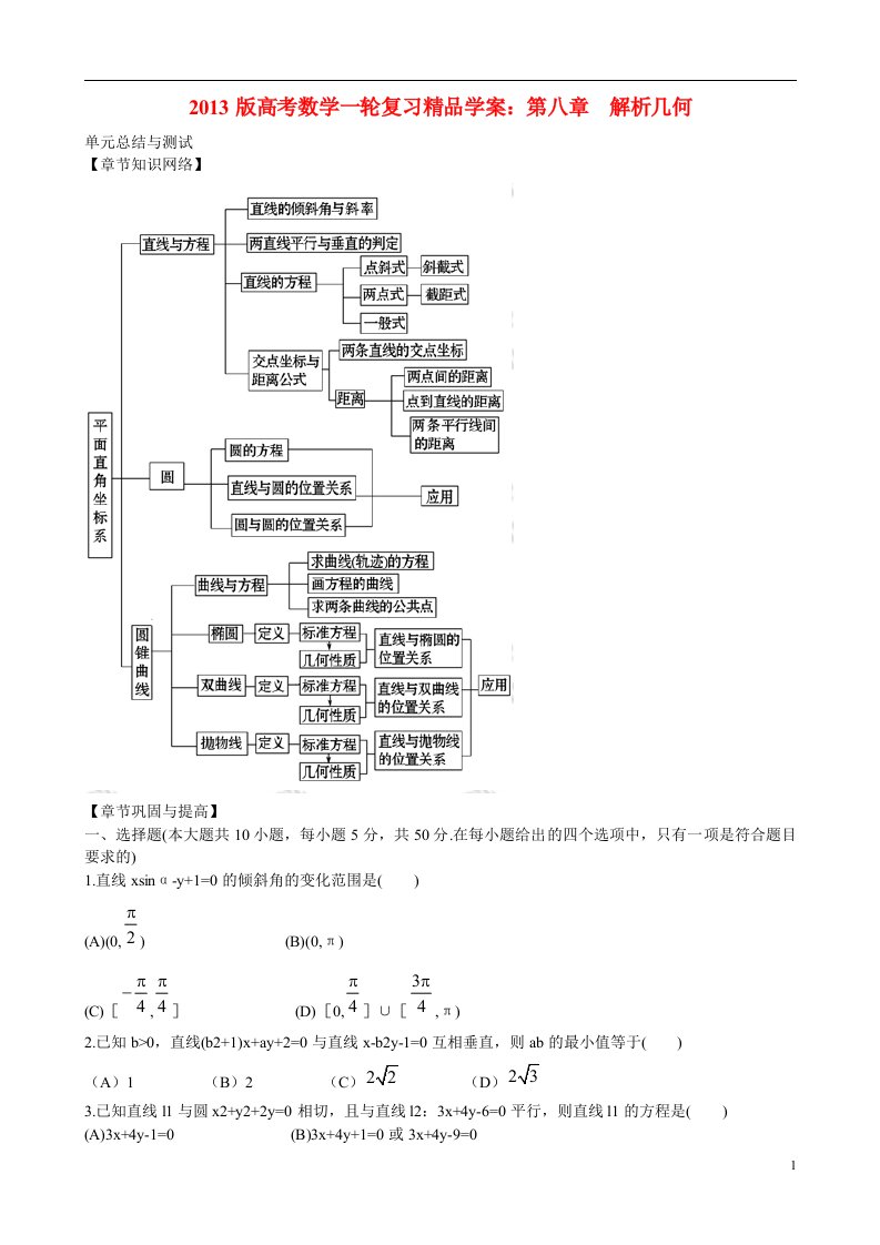 高考数学一轮复习