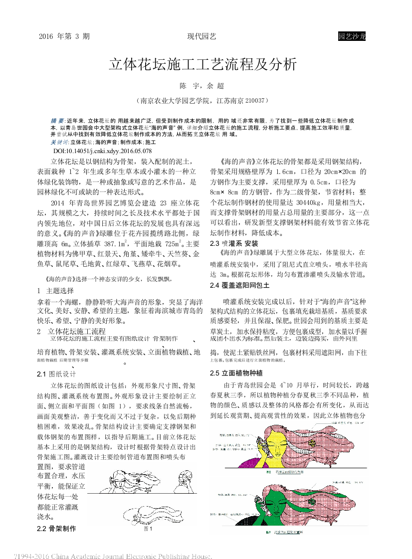 立体花坛施工工艺流程及分析