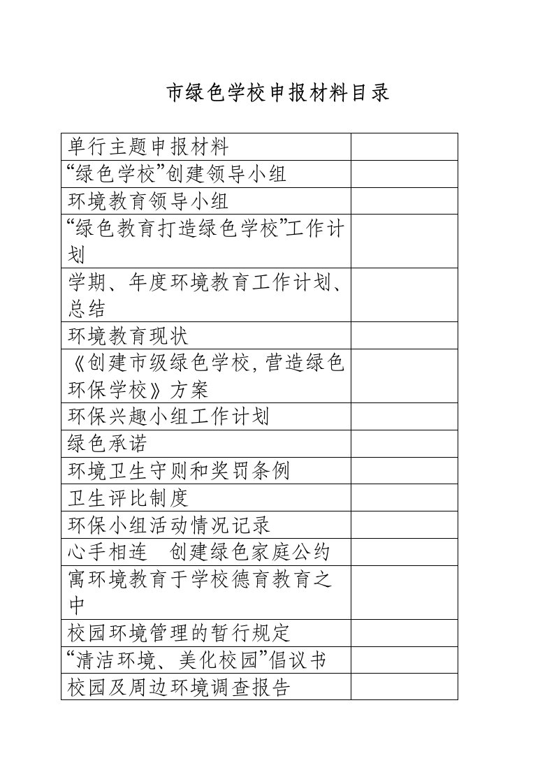 罗平县九龙小学申报绿色学校材料