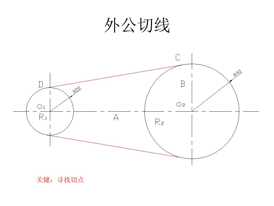 两圆公切线的作图