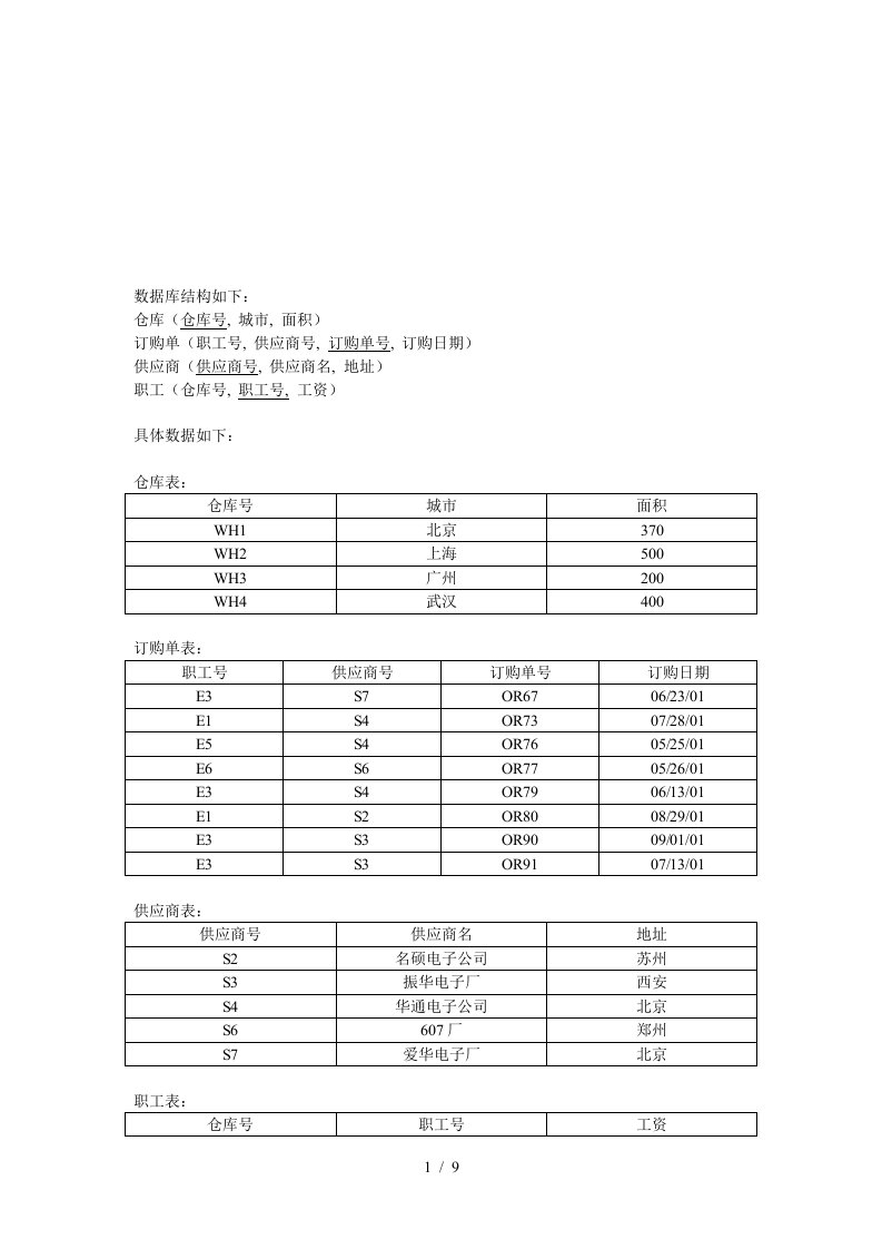 数据库sql查询语句