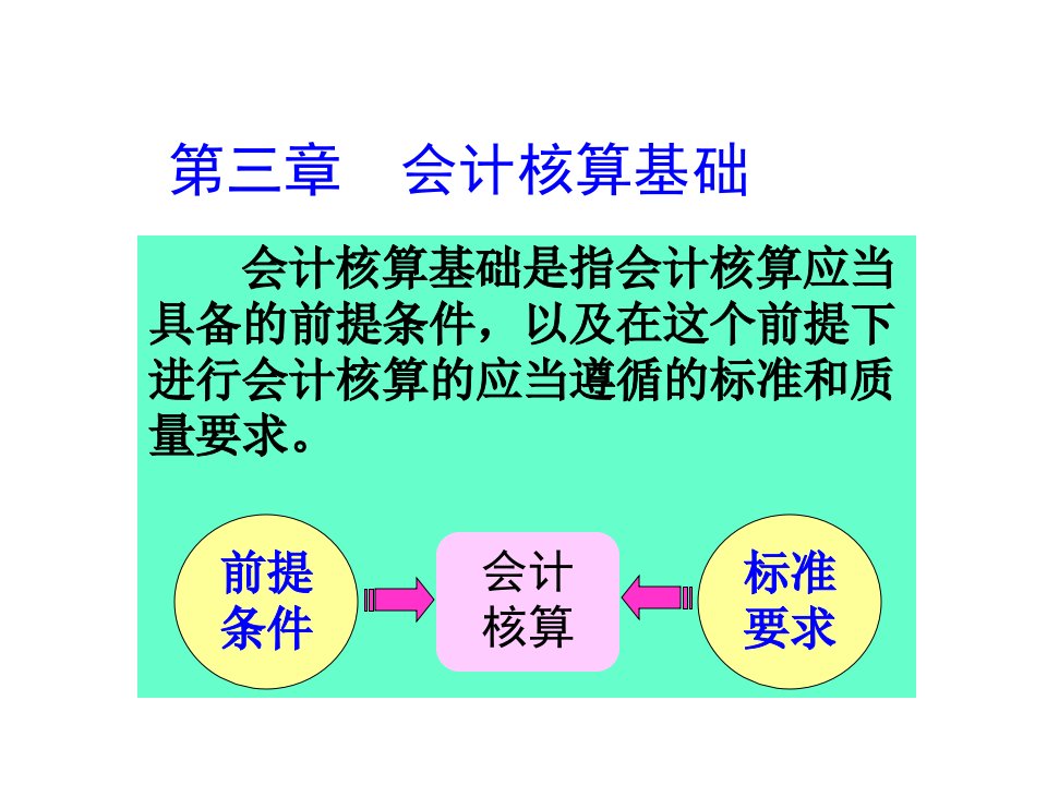 基础会计会计核算基础