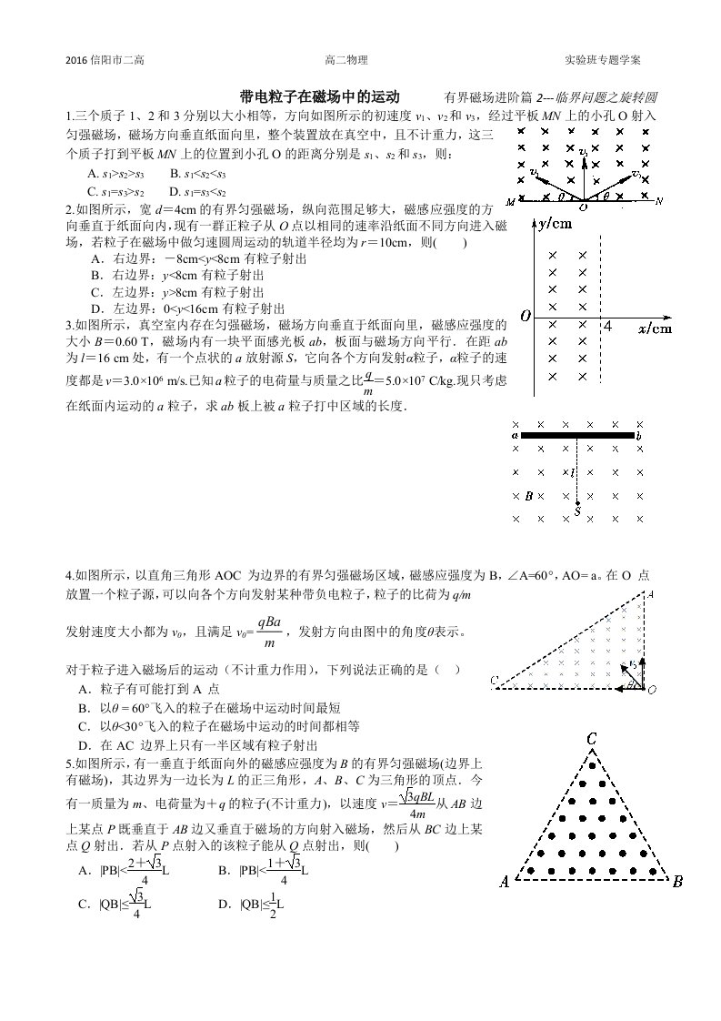 带电粒子在磁场中的运动4临界问题之旋转圆