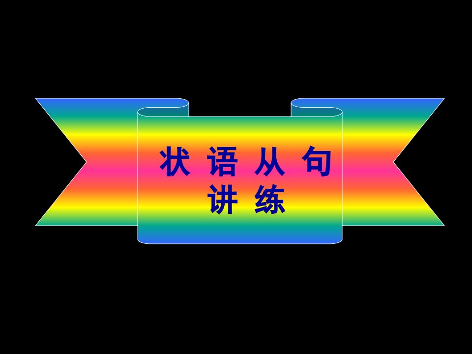 《英语状语从句讲练》PPT课件