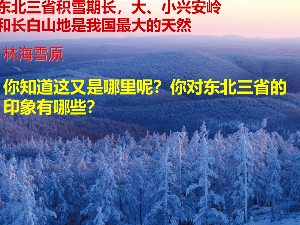 人教新课标标准实验版八年级下册白山黑水东北三省1共29张PPT