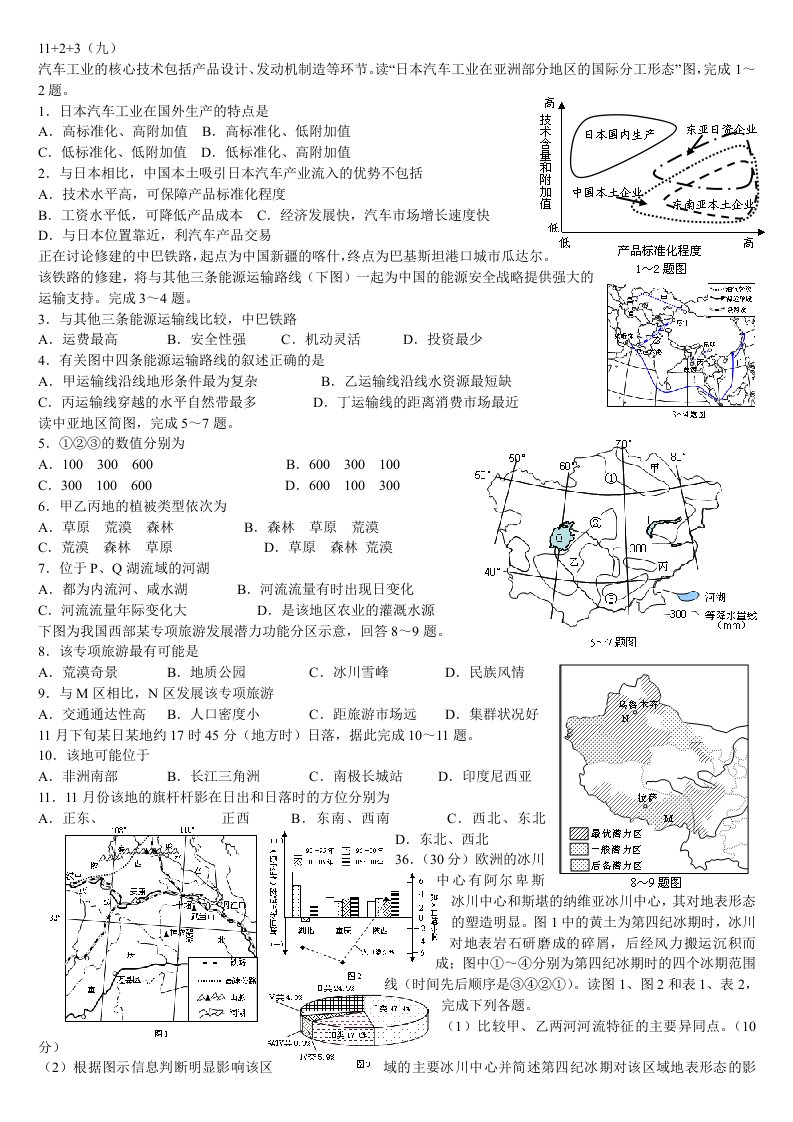 2014年高考文综地理1123(九)