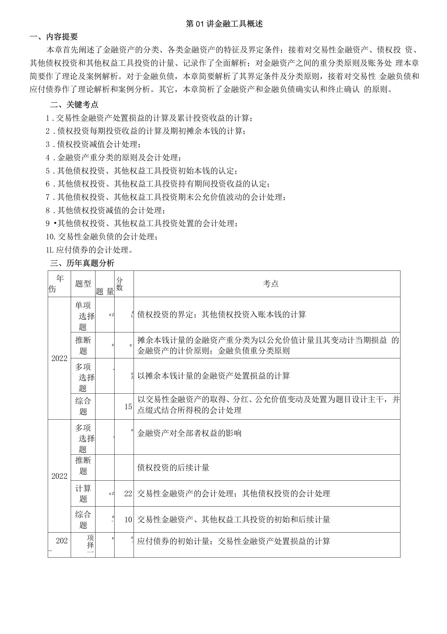 金融工具概述