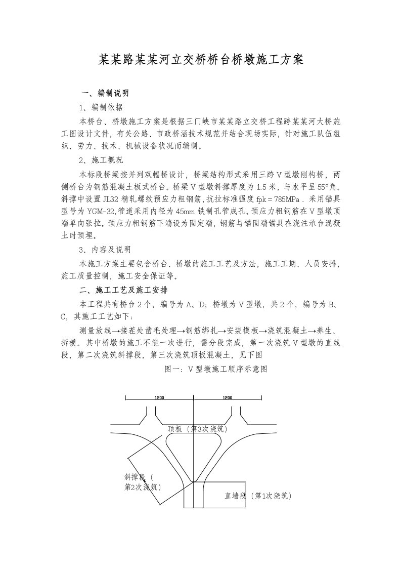 立交桥桥台施工方案