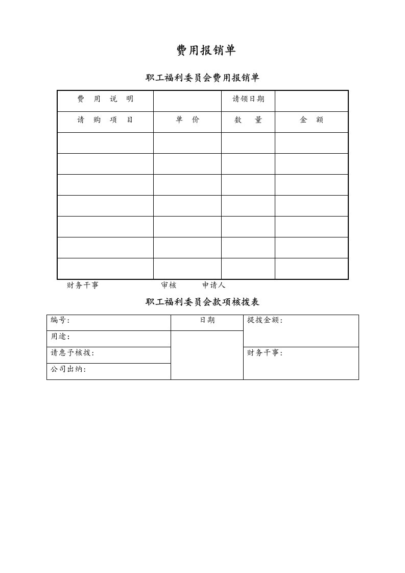 精品文档-45通用费用报销单