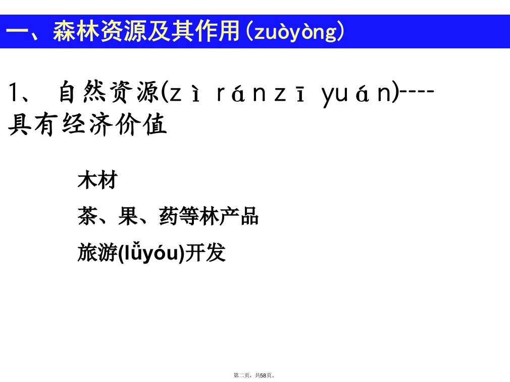 人教版必修三2.2森林的开发和保护教程文件