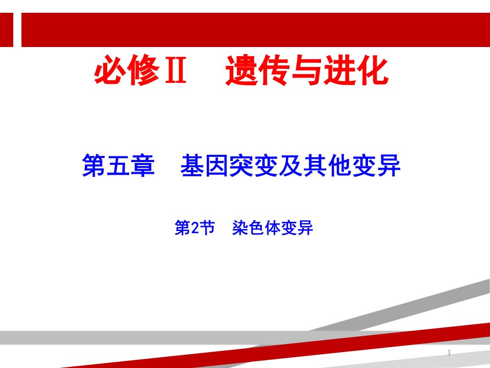 高考生物一轮复习ppt课件染色体变异人教