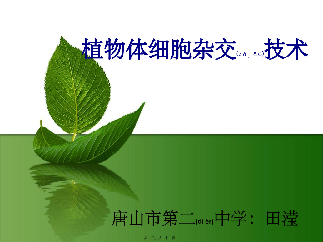 医学专题—植物体细胞杂交(完整)