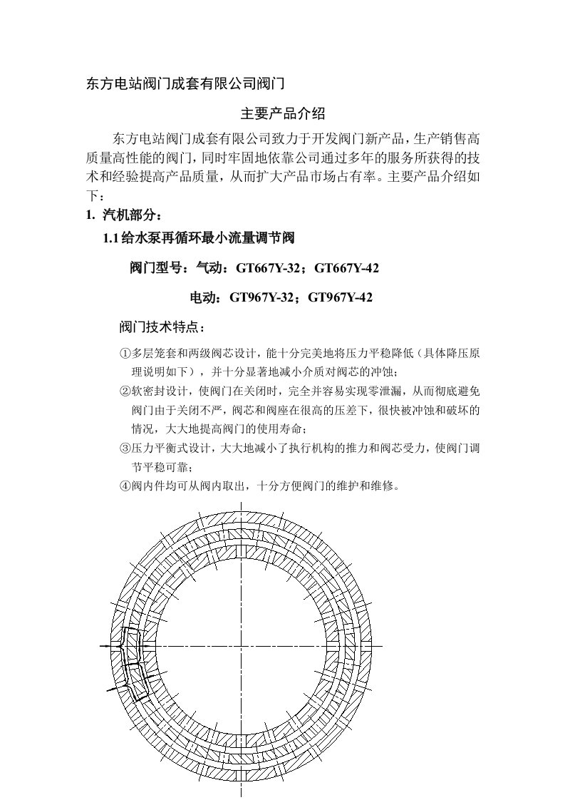 东方电站阀门介绍q