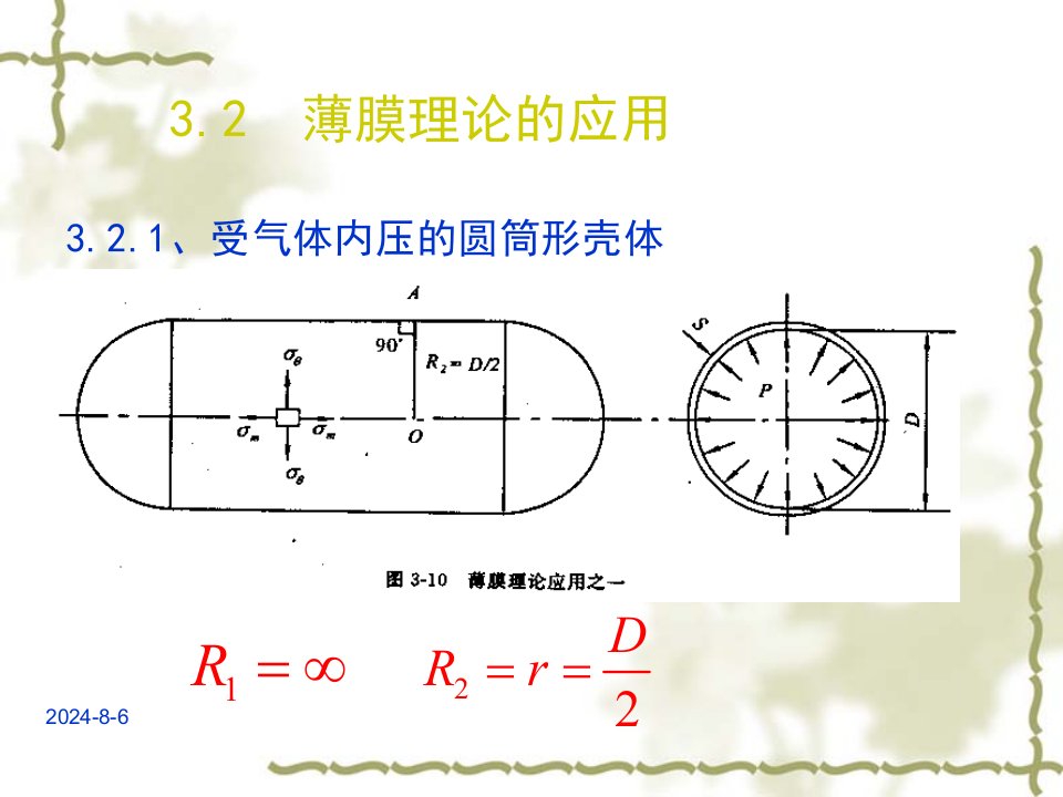 内压薄壁圆筒应力分析