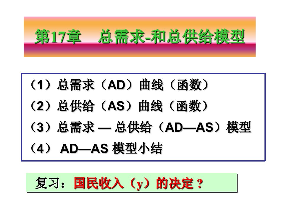 宏观经济学A第17章12级