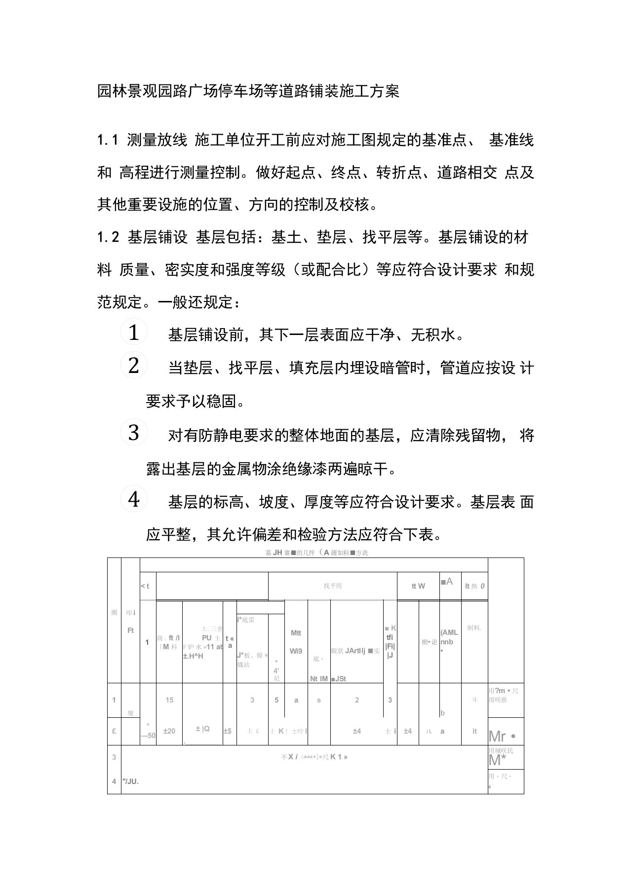 园林景观园路广场停车场等道路铺装施工方案