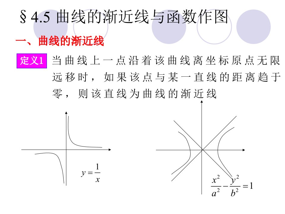 曲线的渐近线与函数的作图(ppt课件)