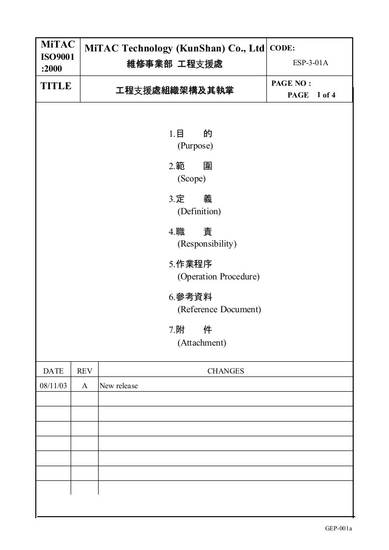 【管理精品】ESP-3-01A