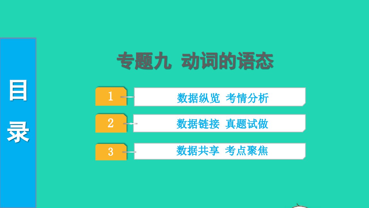 2022中考英语第二部分语法知识梳理专题九动词的语态课件