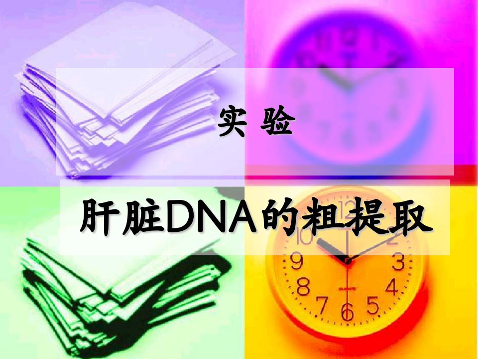 实验9-肝脏DNA的粗提取