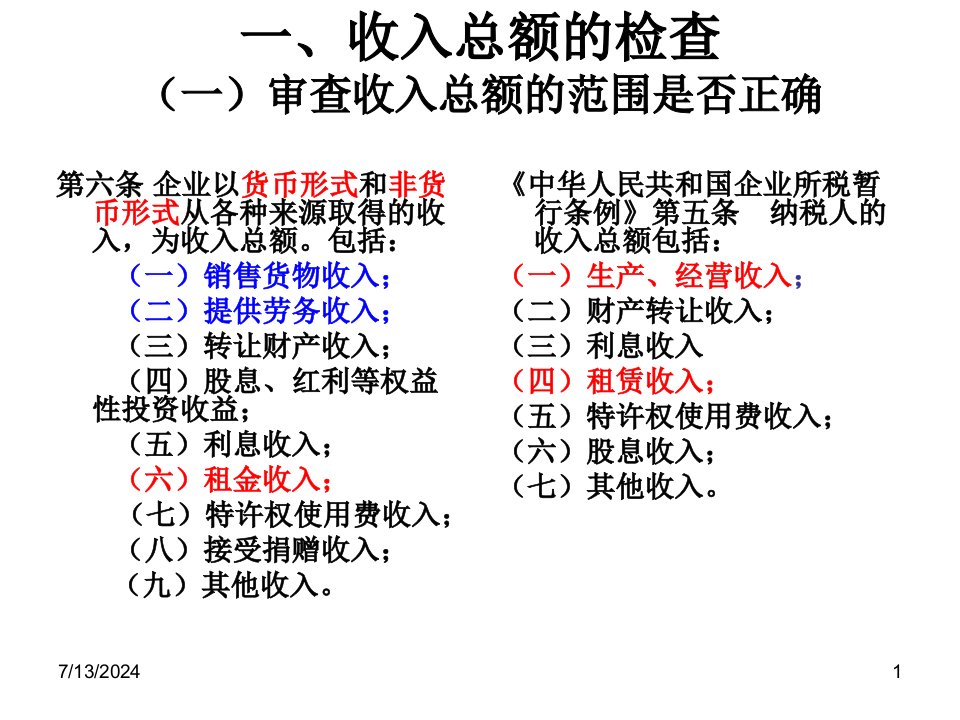 企业所得税检查方法