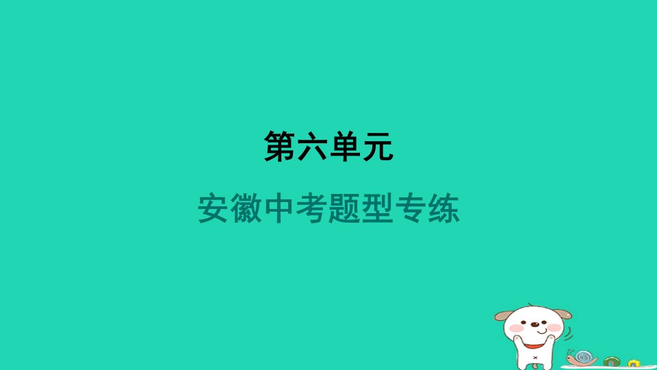 安徽省2024九年级语文上册第六单元题型专练课件新人教版