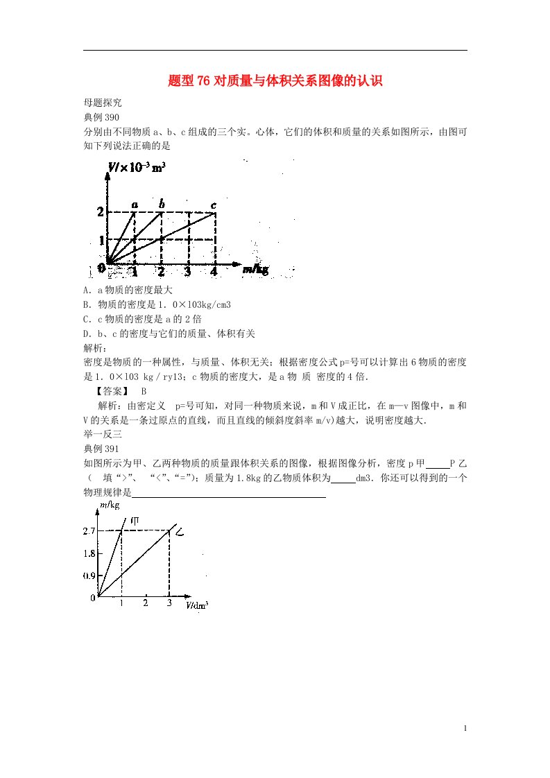 中考物理试题调研