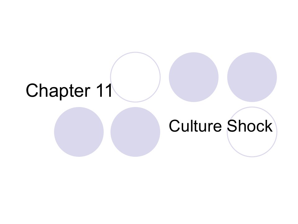 跨文化交际第十一章：文化冲击