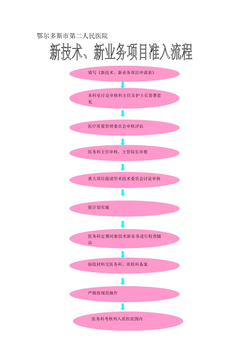 新技术、新业务项目准入流程