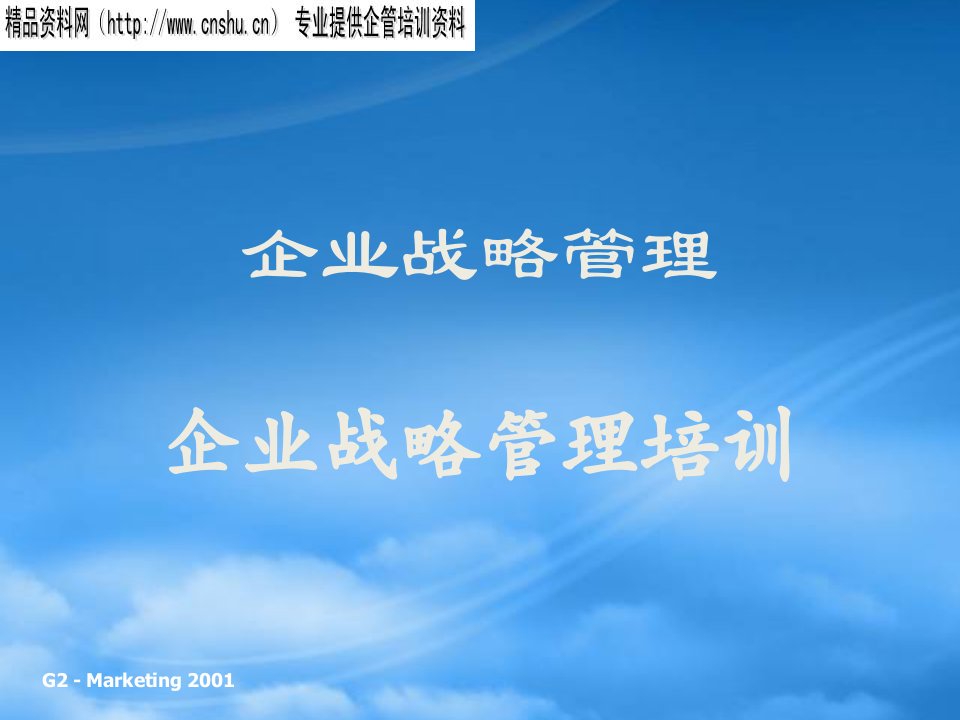 企业战略管理培训（PPT293页）