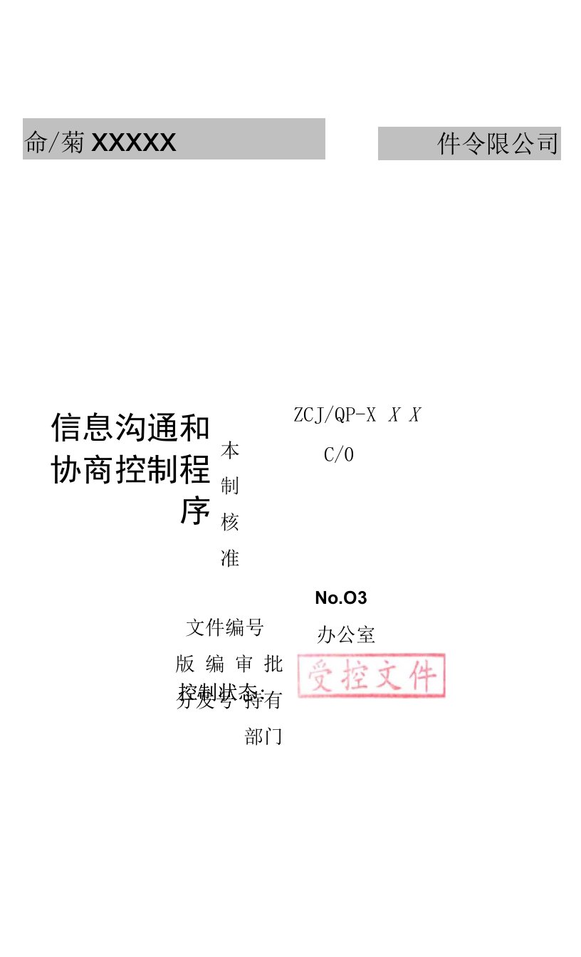 信息沟通和协商控制程序