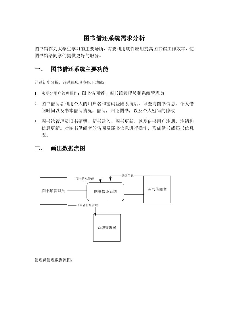 软件工程图书借还系统需求分析