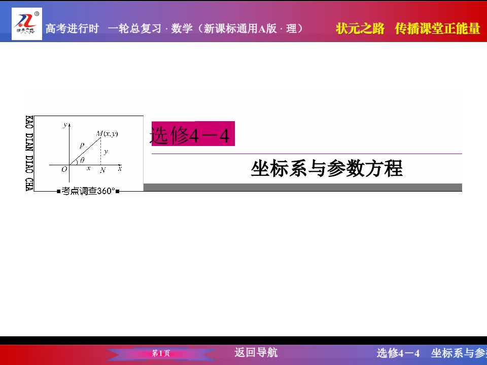 极坐标与参数方程复习课件