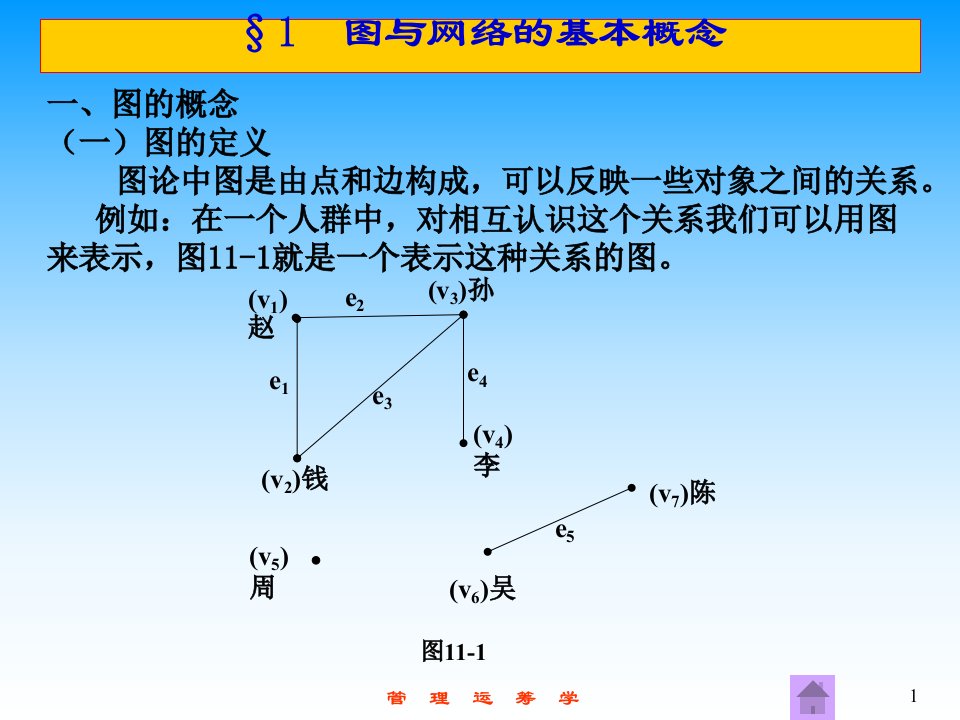 管理运筹学第11章图和网络模型ppt课件