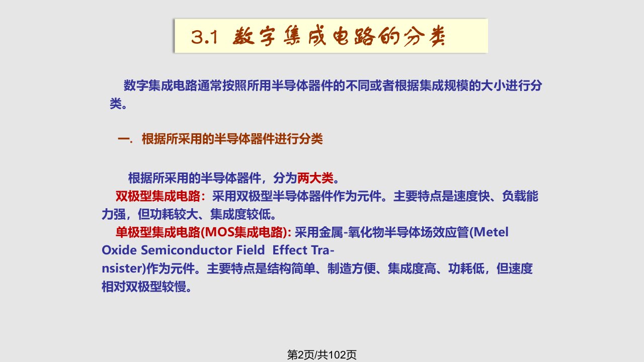 数字电路与逻辑设计集成门电路与触发器