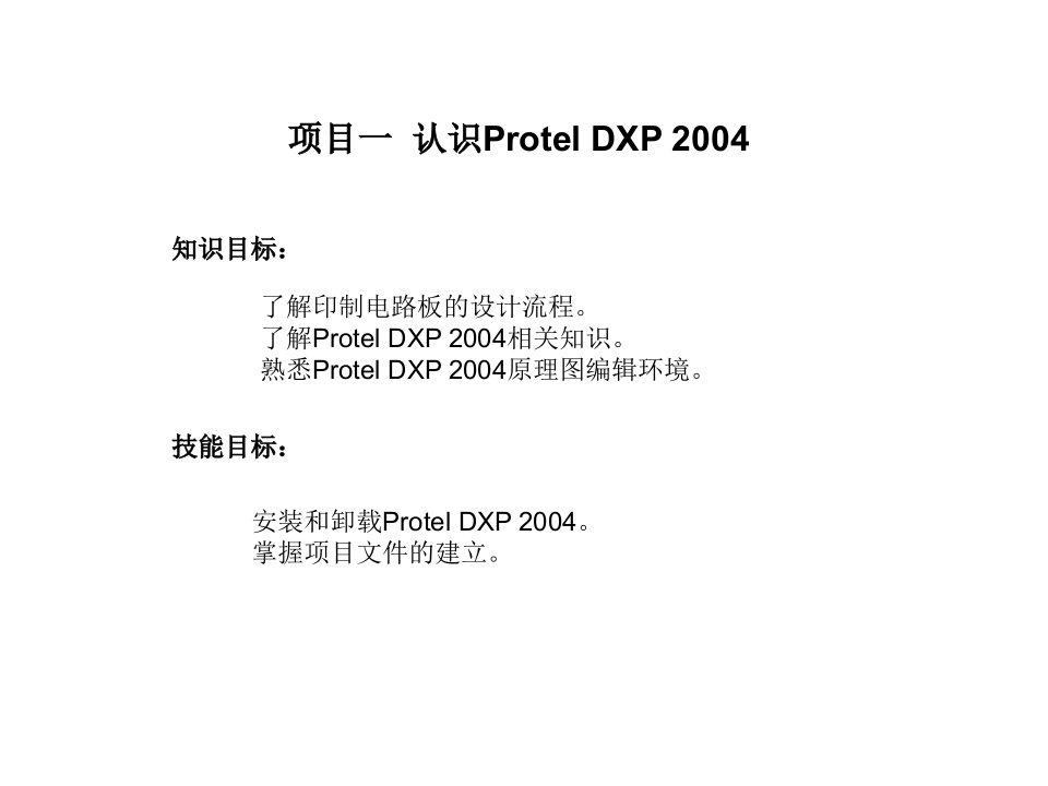 项目一认识ProtelDXP2004课件ppt课件